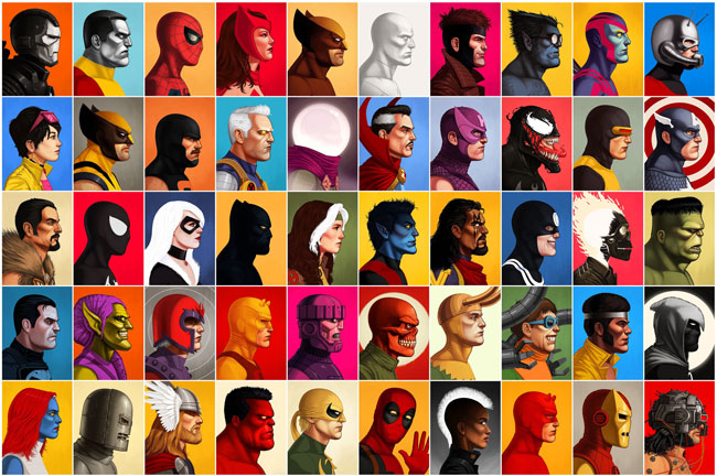 Fotomurales o papel pintado personajes marvel